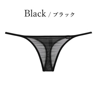 G-station lph series sexy men's thongs are silky, soft, highly permeable and quick-drying, one-piece tight, ultra-low-waisted thong underwear, black, 1 pair m (japanese size is too small)