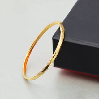 Shumo 18k gold square plaid pattern hidden buckle bracelet k gold women's plain gold gold jewelry 18k gold 5.82g 55#