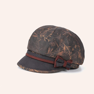 Kyushu silk yu middle-aged and elderly women's autumn and winter beret mother's hat elderly thin duck cap cloth hat old lady hat grandma hat black one size