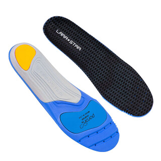 Laura star new product 1009 badminton sports insole breathable shock absorption soft thickening high elasticity basketball cushioning military training running blue poron insole/comfortable rebound 37