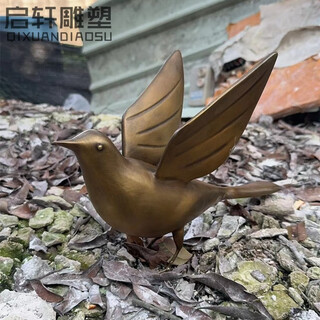 Outdoor stainless steel bronze pigeon sculpture bird zoo forest sales office landscape ornaments lawn decorations with wings bronze 30*18*24