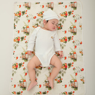 Kordear baby changing pad waterproof and breathable children's pure cotton washable mattress menstrual period sheet watercolor rabbit 90*70cm 1 changing pad