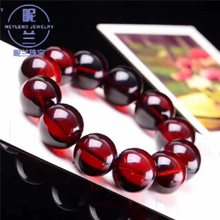 Nilan fat donglai same style beeswax blood amber bracelet amber hand beads rosary beads for men and women red amber old wax original ore blood amber hand beads 12mm 16 pieces