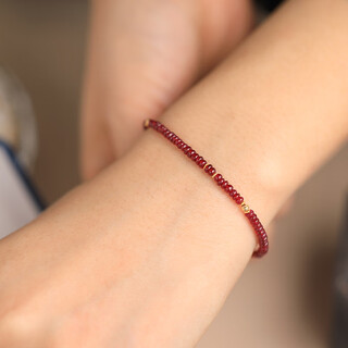 Li shen 18k gold stone bracelet necklace imported laser gold pearl triangle pearl pigeon blood red beads strand broken gold bracelet