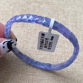 Chihuan natural ice heart of the ocean tanzanite single circle bracelet tanzania sapphire bracelet jewelry gift (s32) about 5.4mm