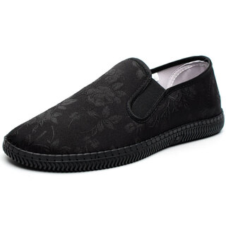 Yifuyuan (qeprou) old beijing cloth shoes men's traditional cloth shoes one-leg men's breathable soft-soled shoes non-slip driving middle-aged and elderly cloth shoes black 38