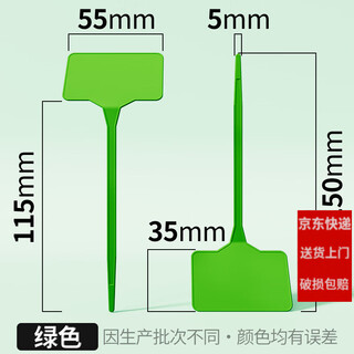 Shipton nursery flower pot plastic succulent label flower gardening ground label potted plant name label waterproof small plug label green 10 pieces (15cm)