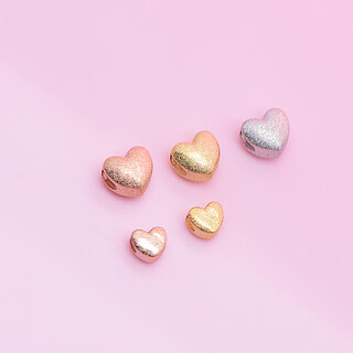 Dyn 18k gold thick three-dimensional love heart pendant au750 necklace clavicle chain accessories pendant one large sandblasted model 18k yellow gold one