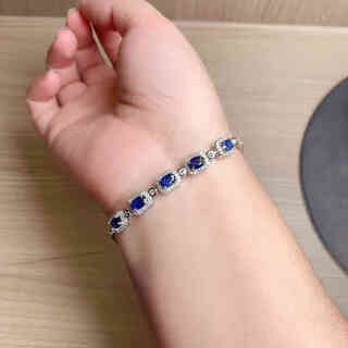Dync42 sterling silver natural sapphire bracelet