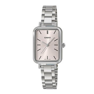 Casio watch simple retro small square steel band quartz pointer women's watch gift ltp-v009d-4e