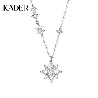 Catillo lucky snowflake 999 silver necklace girls pendant clavicle chain birthday gift for girlfriend snowflake necklace/free engraving/925 silver