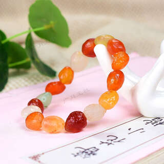 Shien natural alxa gobi agate raw stone bracelet raisin candy heart colorful bracelet colorful jade bracelet for men and women colors