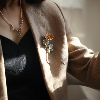 Michael michaud german light luxury jewelry hualingcao jewelry gold and silver brooch pin literary retro elegant anniversary gift brooch (5786)