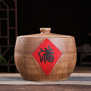 Gantu gongfang jingdezhen ceramic rice jar with lid 10 jin jin equals 0.5 kg 20 jin jin equals 0.5 kg 50 jin jin equals 0.5 kg coarse grain flour barrel insect-proof and moisture-proof sealed jar full-text treasure basin type/20 jin jin equals 0.5 kg