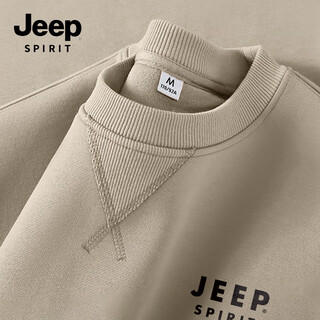 Jeep spirit jeep sweatshirt men's autumn heavy cotton round neck men's jacket outdoor leisure sports trend long-sleeved t-shirt