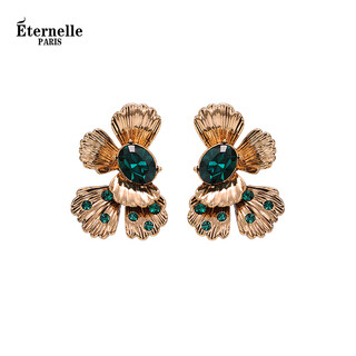 Eternelle french eternal european and american retro earrings high-end light luxury fashion earrings temperament versatile earrings blue