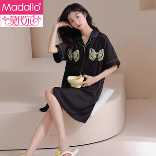 Modal nightgown for women in summer ice silk short sleeve thin women's home clothes pajamas sexy cool 2024 new summer style GLQ6210 M (160)