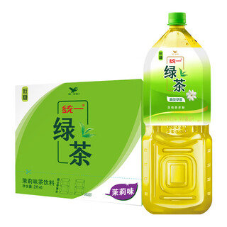 Uni-president green tea 2l*6 bottles large packaging tea drinks full box (new and old packaging shipped randomly)