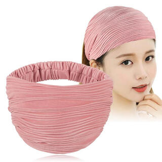 Hu yihaoman autumn and winter sleeping forehead windproof air-conditioning wiping forehead women's warm headband spring and summer hairband confinement hat wrap turban hat pink