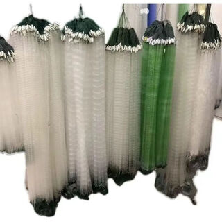 Three-layer fishing net, single-layer floating net, three-layer sinking net, weighted fishing net, wire mesh, hanging sub-fish net, fishing net, crucian carp, silver carp, white, single layer, 1 finger, 0.8 high, 13 meters long (floating net)