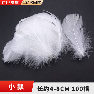 Aseblarm feathers white handmade diy feather decoration natural colored feather ornaments filled decorative materials photo props small floating length about 4-8cm 100 pieces