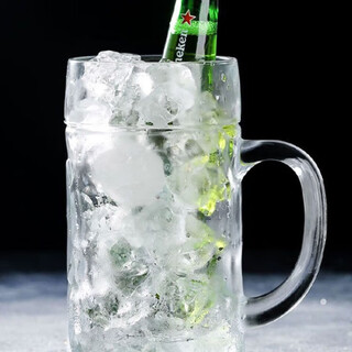 Draft beer cup, extra large thickened beer cup, extra large capacity glass cup with handle, hero cup bar, large size 1000ml, single trial size