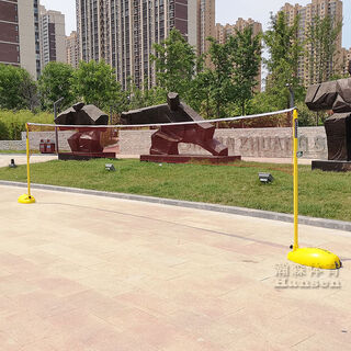 Badminton net post standard indoor and outdoor mobile badminton post portable badminton net frame abs net post abs badminton post 70kg pair (with standard net