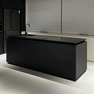 Yuya west kitchen island dining table integrated home kitchen restaurant inverted italian style sideboard cabinet flush slate center guide bar west kitchen island customized color consultation customer service