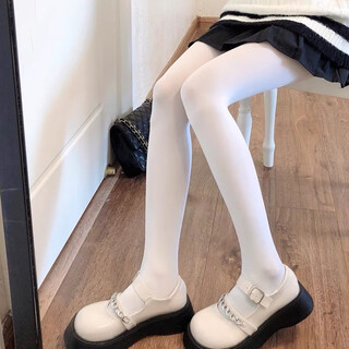 Fei yu hua xin. japanese jk milk white pantyhose women's spring and autumn bare legs flesh-colored stockings velvet lolita white white pure 20 l () d (core-spun silk)