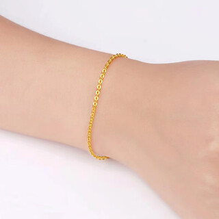Junbu au750 gold bracelet 18k gold bracelet for women platinum k gold imitation gold chain fine gold o-shaped hand ornament adjustment chain gold o-shaped bracelet 18k flash o bracelet yellow