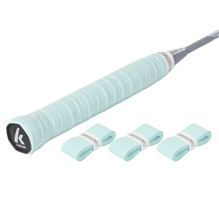 KAWASAKI川崎羽毛球红颜手胶吸汗带防滑舒适减震透气羽毛球拍手胶超软001 青色 1条装