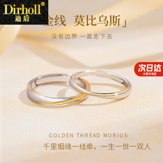 Dirholl pt950 platinum ring möbius ring platinum couple ring 520 valentine's day gift for girlfriend and wife, light luxury model - möbius ring without engraving