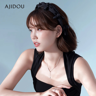 Ajidou ajidou headband women's french bow high skull non-slip pearl headband birthday gift for girlfriend elegant-black 1 piece