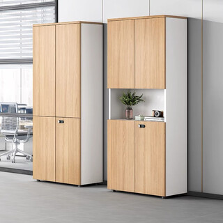Shiji muge file cabinet information cabinet cabinet storage cabinet file cabinet wooden lockable floor-standing confidential cabinet office bookcase european oak color 1.2 meter file cabinet - type a