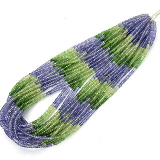 Fujiu natural tanzanite tsavorite glossy abacus disc beads loose beads diy bracelet necklace semi-finished products imported from india 3.3-3.5mm 1 piece 40cm buta