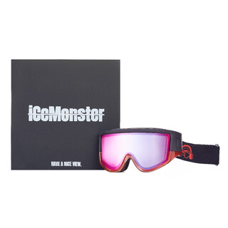 Icemonster#787 black pink ski goggles black ice pink
