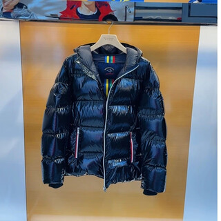 Warrior shark brave&shark/warrior shark autumn and winter hooded men's duck down fashion down jacket warm short 6016 black l 120-140jin jin equals 0.5 kg