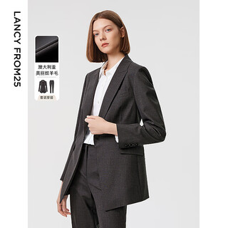 Langzi basic wardrobe pure wool professional light business suit jacket autumn and autumn new temperament suit medium gray 3 m