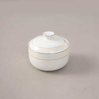 Guotao phnom penh bone china soup cup, household ceramics, hotel water-proof bird's nest stew bowl, small soup pot, steamed egg stew pot, commercial stew pot, yayu stew pot