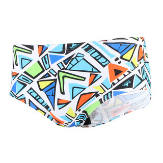 英发（YINGFA）竞技泳裤男士泳衣专业竞速游泳馆专用三角泳裤儿童成人游泳裤 多彩印花【宽边三角泳裤】 XS 【建议腰围53-59CM】