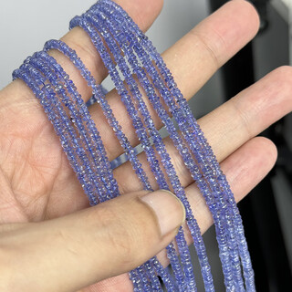 Li shen natural vitreous tanzanite smooth disc beads 1 piece 2.5-3mm about 38cm special grade tanzanite smooth 2.5-3.7mm as shown in the video