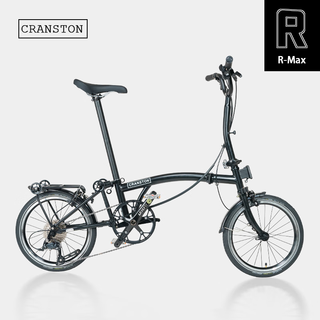 Cranston matte black tri-folding bicycle adult ultra-light portable retro 9-speed 16-inch bicycle 16-inch matte black/matte black s handle
