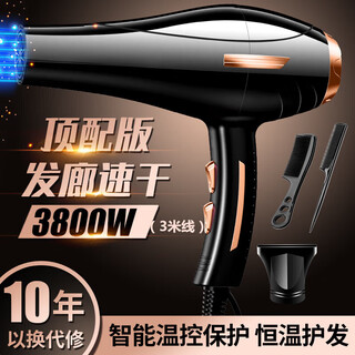 Philips (philips) hair dryer of the same style for home use 2200w negative ion hair care barber shop high power 2000w quick drying hair dryer hair salon 2200w - pure copper ac motor - 3 meters cord -