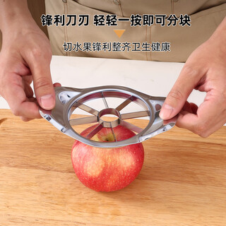 Andena stainless steel fruit cutting tool apple splitter lemon slicer household core and cut separator all stainless steel apple splitter 1 piece
