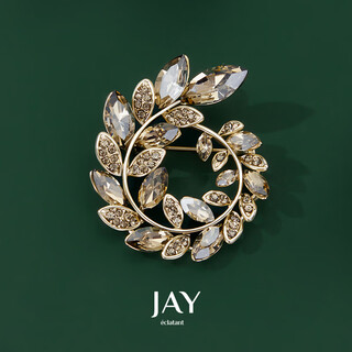 Jay brooch, high-end female corsage, suit accessories, brooch, birthday gift for mother-in-law, elders, brown gray