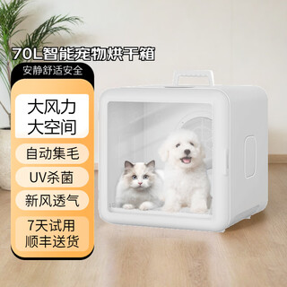 Chongzhidi pet drying box cat bath dryer household silent dog blow-drying artifact universal for small and medium-sized dogs 70l standard model large space + bottom air outlet + ultraviolet sterilization