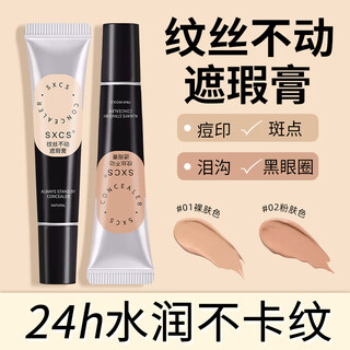 Shidanya immovable concealer concealer pen covers spots, dark circles, acne marks on face, brightens women's 02 pink skin color