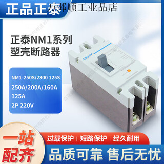 Chint chint molded case circuit breaker nm1-250s/2300 125s dual-channel single-phase 220v air switch 2p 160a nm1-125s/2300 25a 2p 220v