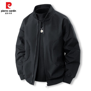 Pierre cardin jacket men's 2025 spring jacket men's baseball jacket casual top men's top black xl