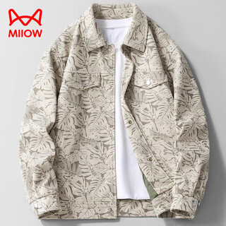 Miiow jacket men's spring and autumn 2025 new men's fashion brand lapel men's jacket men's spring tops light khaki xl